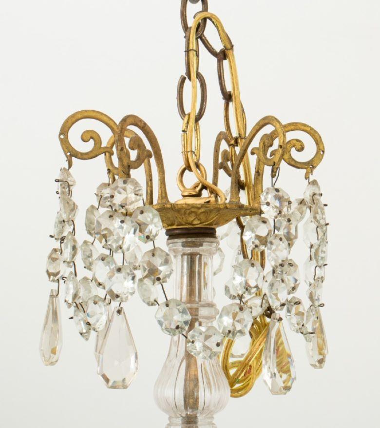 Metal Louis XVI Style Six-Light Princess Chandelier