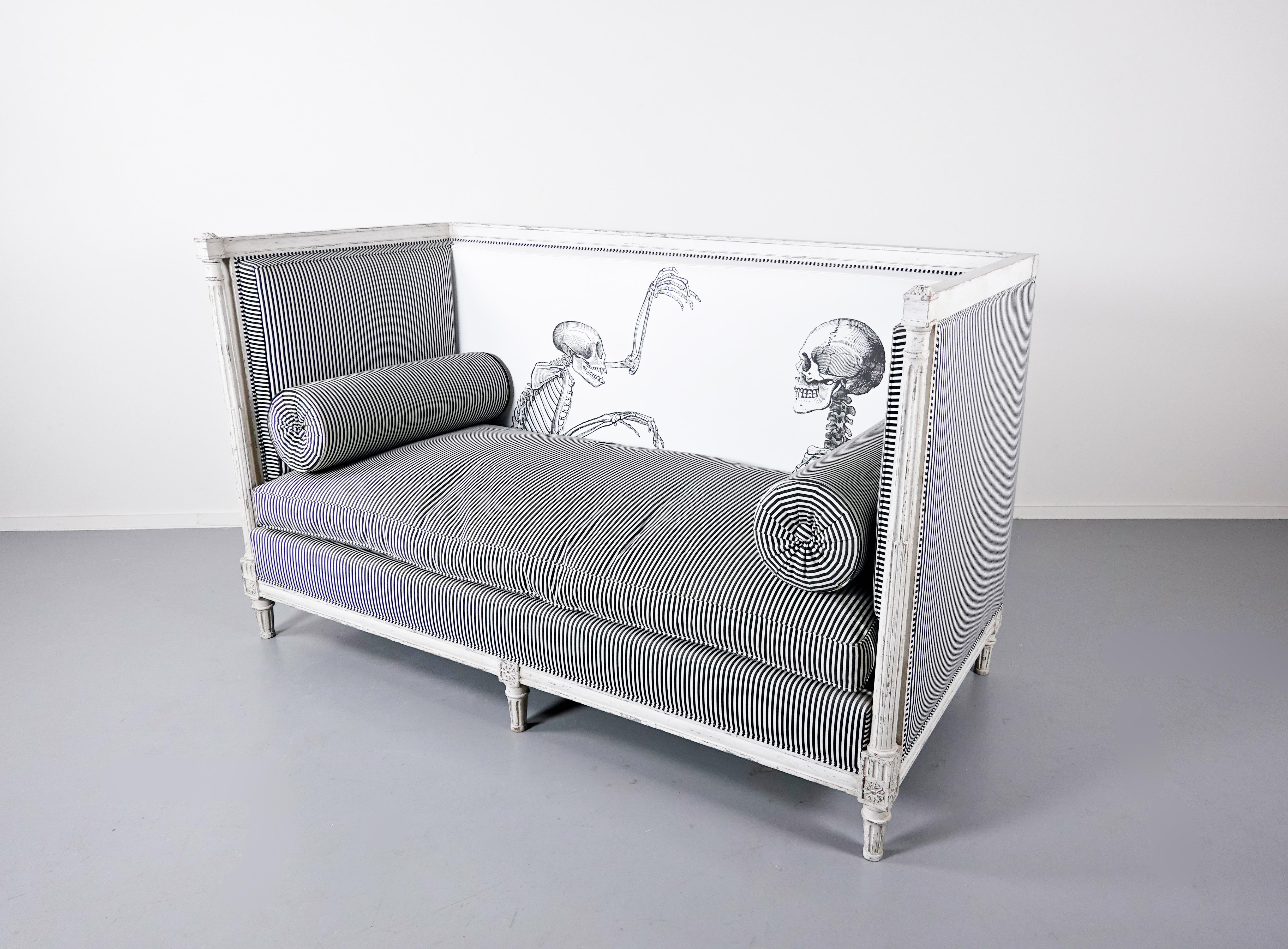 Contemporary Louis XVI Style Sofa, Belgium For Sale