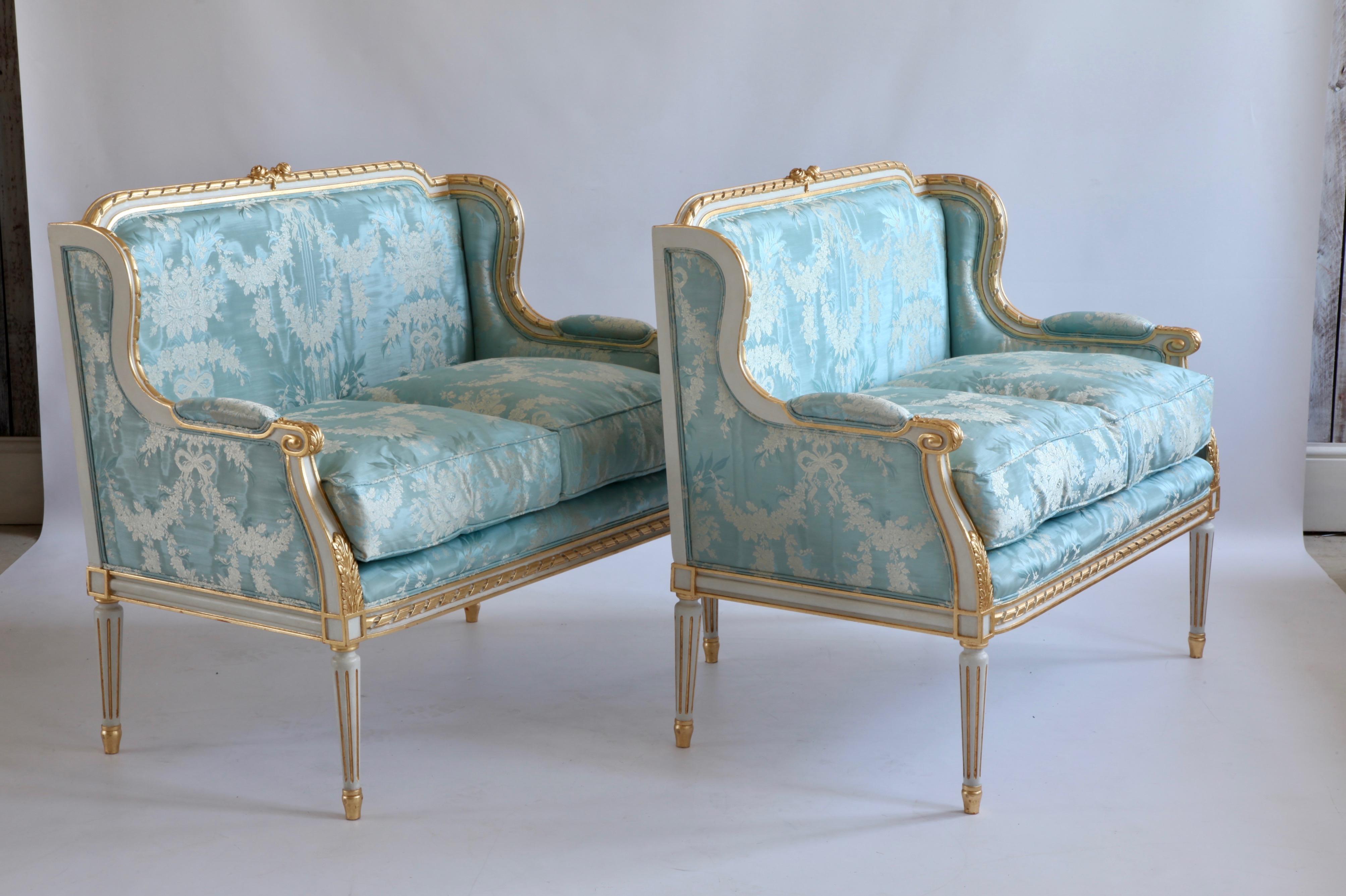 Hand-Crafted Louis XVI Style Sofa For Sale