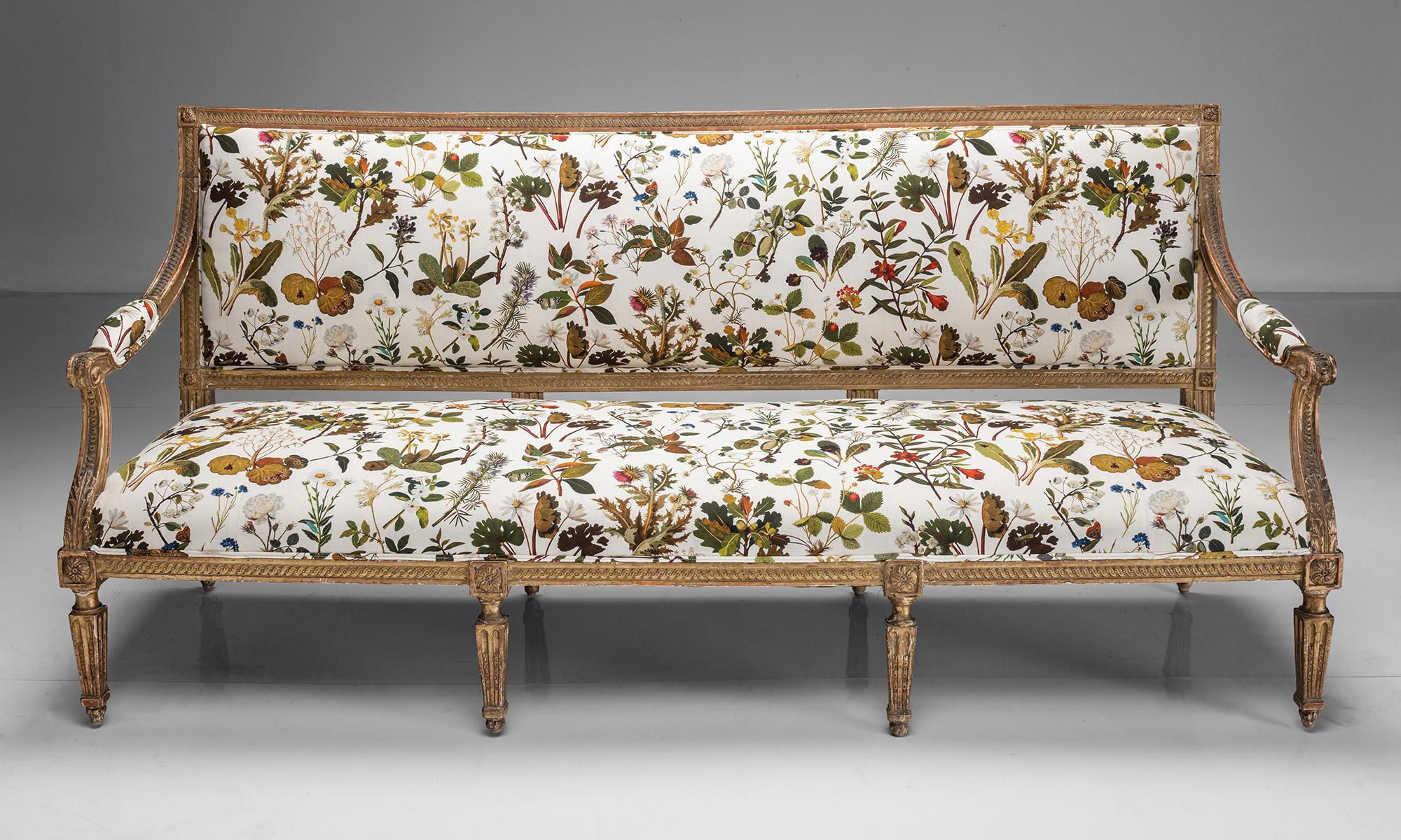 Louis XVI Style Sofa in Cotton Linen from House of Hackney, France circa 1880 1