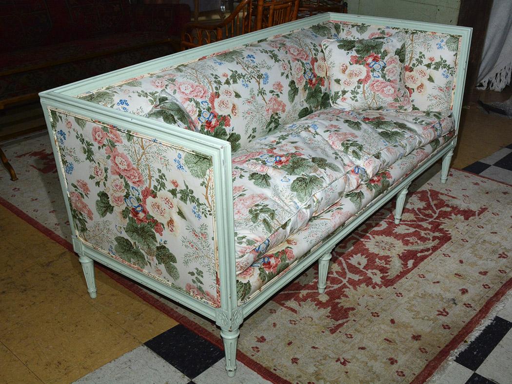 Hand-Painted Louis XVI Style Sofa Settee