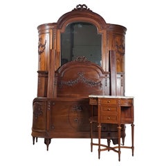 Louis XVI Style Solid Mahogany Bedroom Furniture
