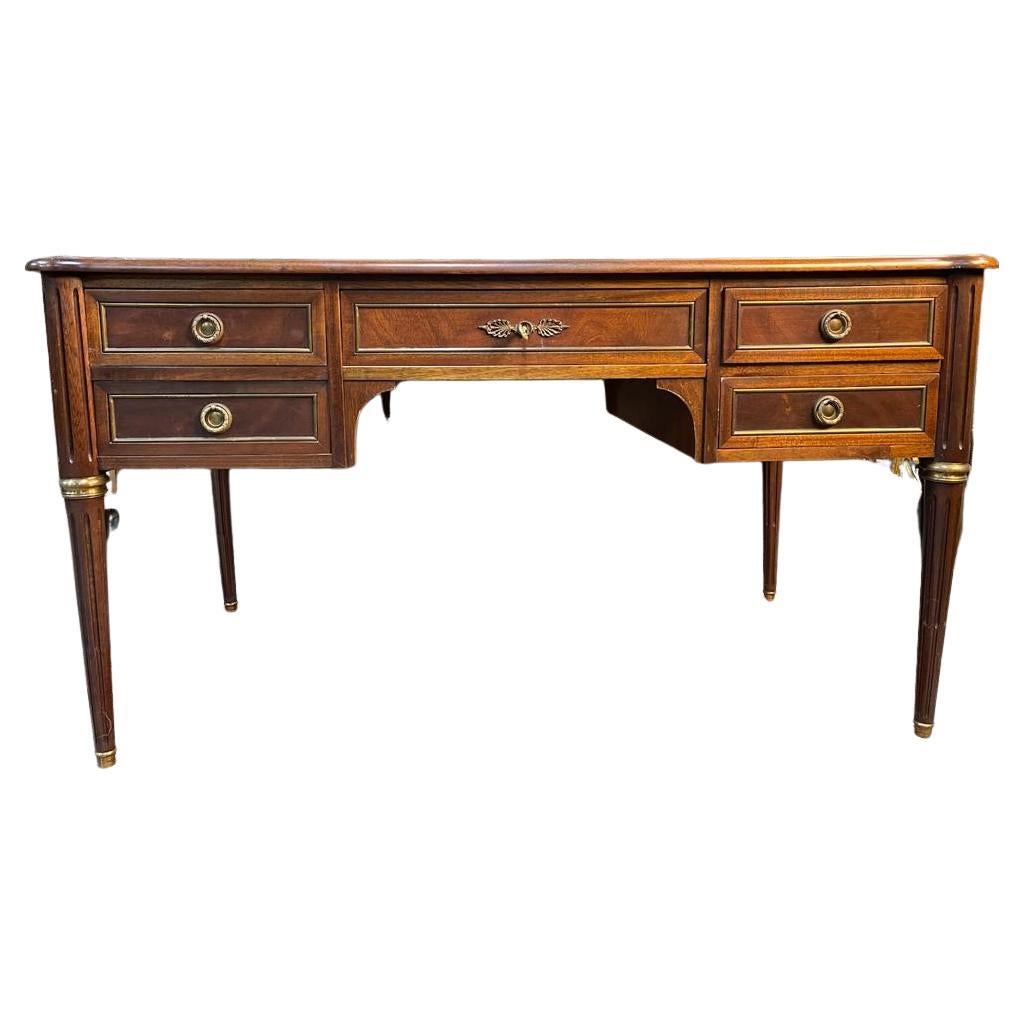 Louis XVI Style Solid Walnut Writing Table