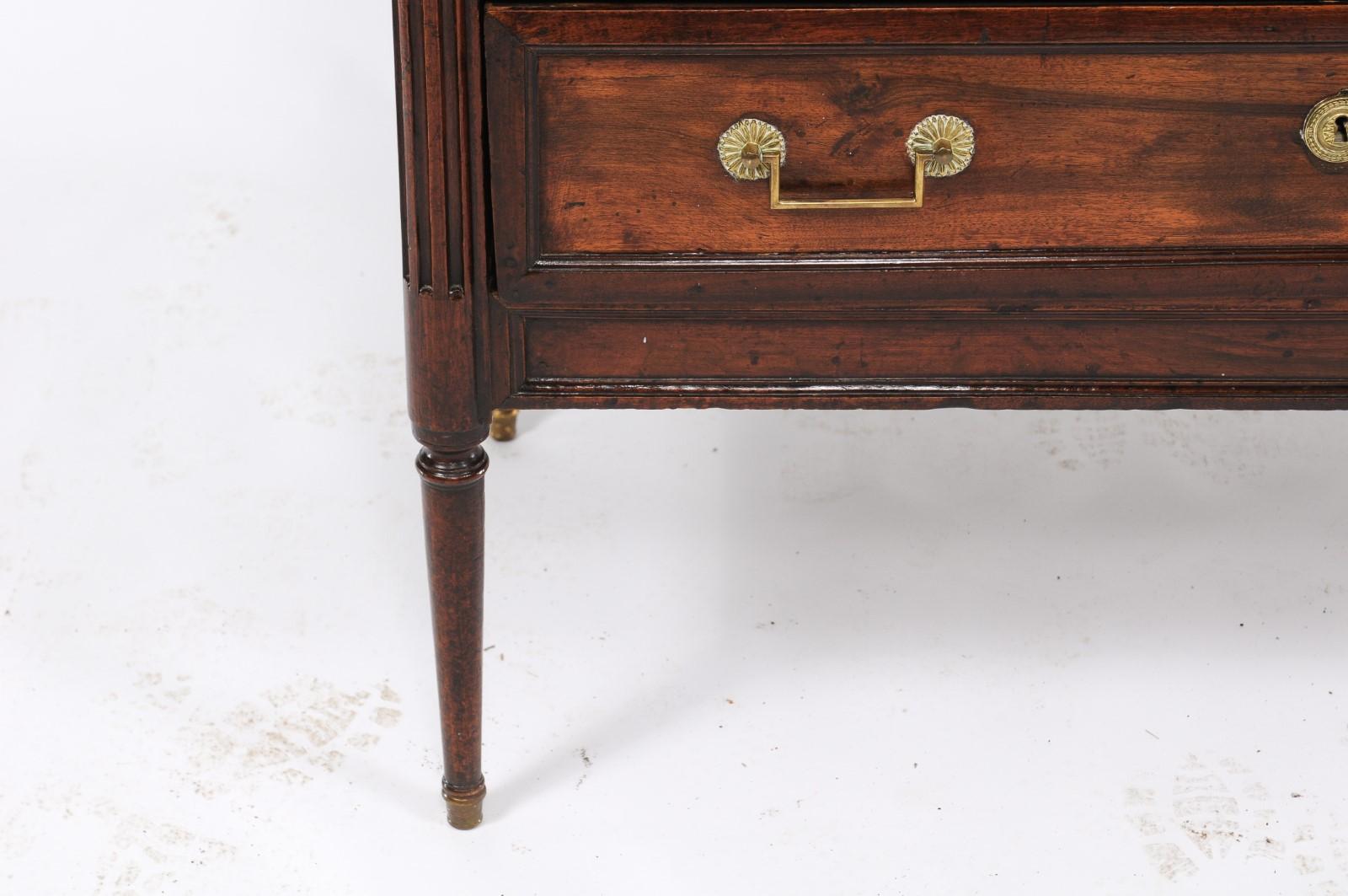 Louis XVI Style Southwestern French Late 19th Century Walnut Two-Drawer Commode 7