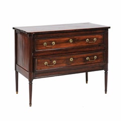 Louis XVI Style Southwestern French Late 19th Century Walnut Two-Drawer Commode