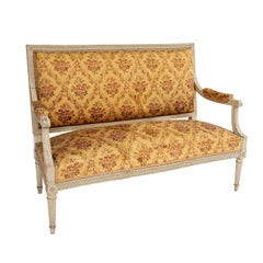 Quadratische Rückseite Canape/Sofa im Stil Louis XVI.