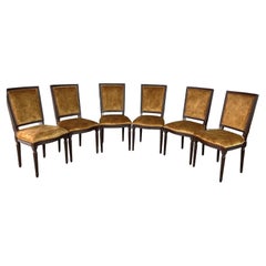 Louis XVI Style Square Back Dining Chairs – Set of 6