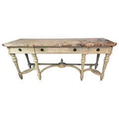 Louis XVI Style Swedish Painted Sideboard, Console or Serving Table