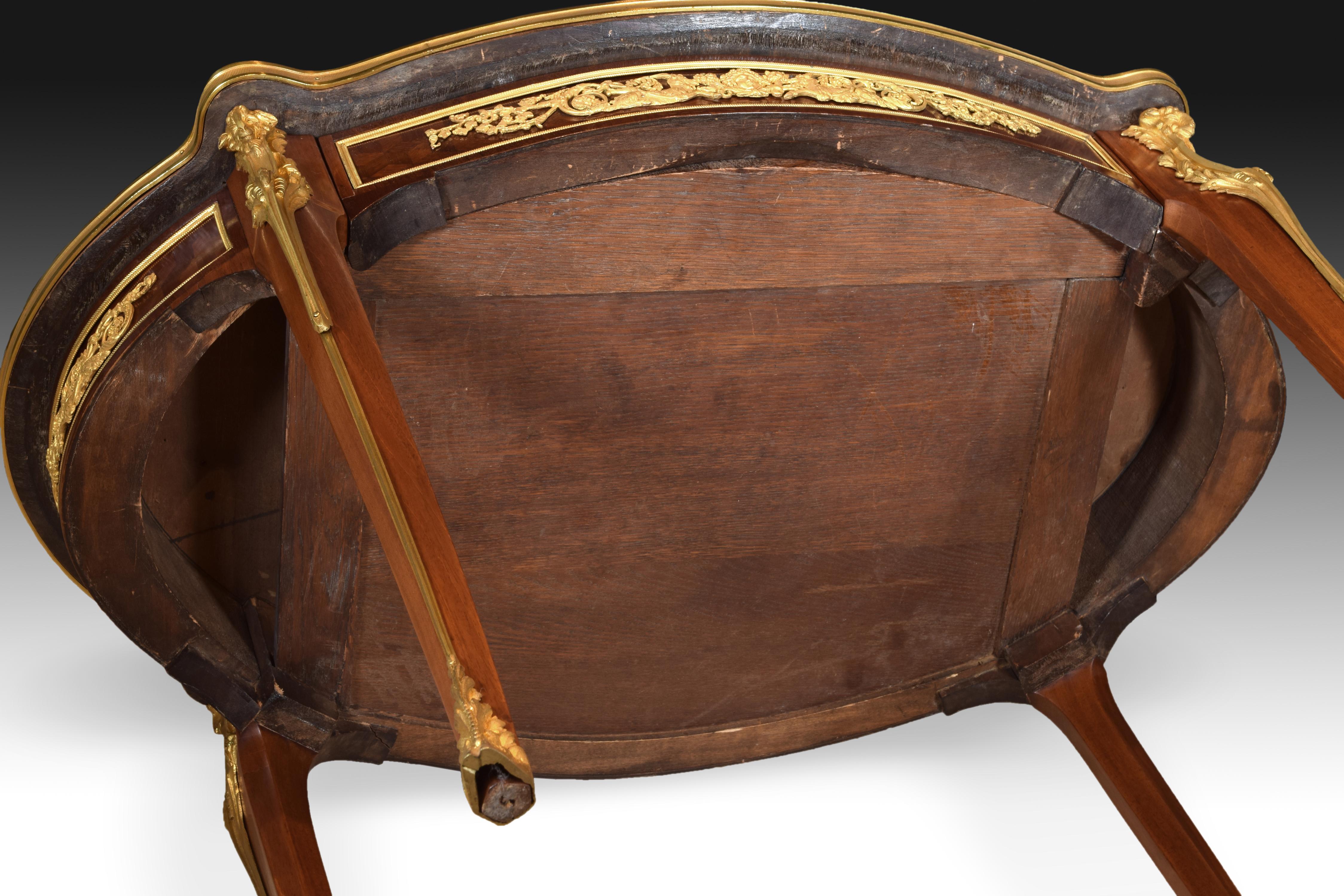 Mahogany Louis XVI Style table. After A. Weisweiler, End 19th Century