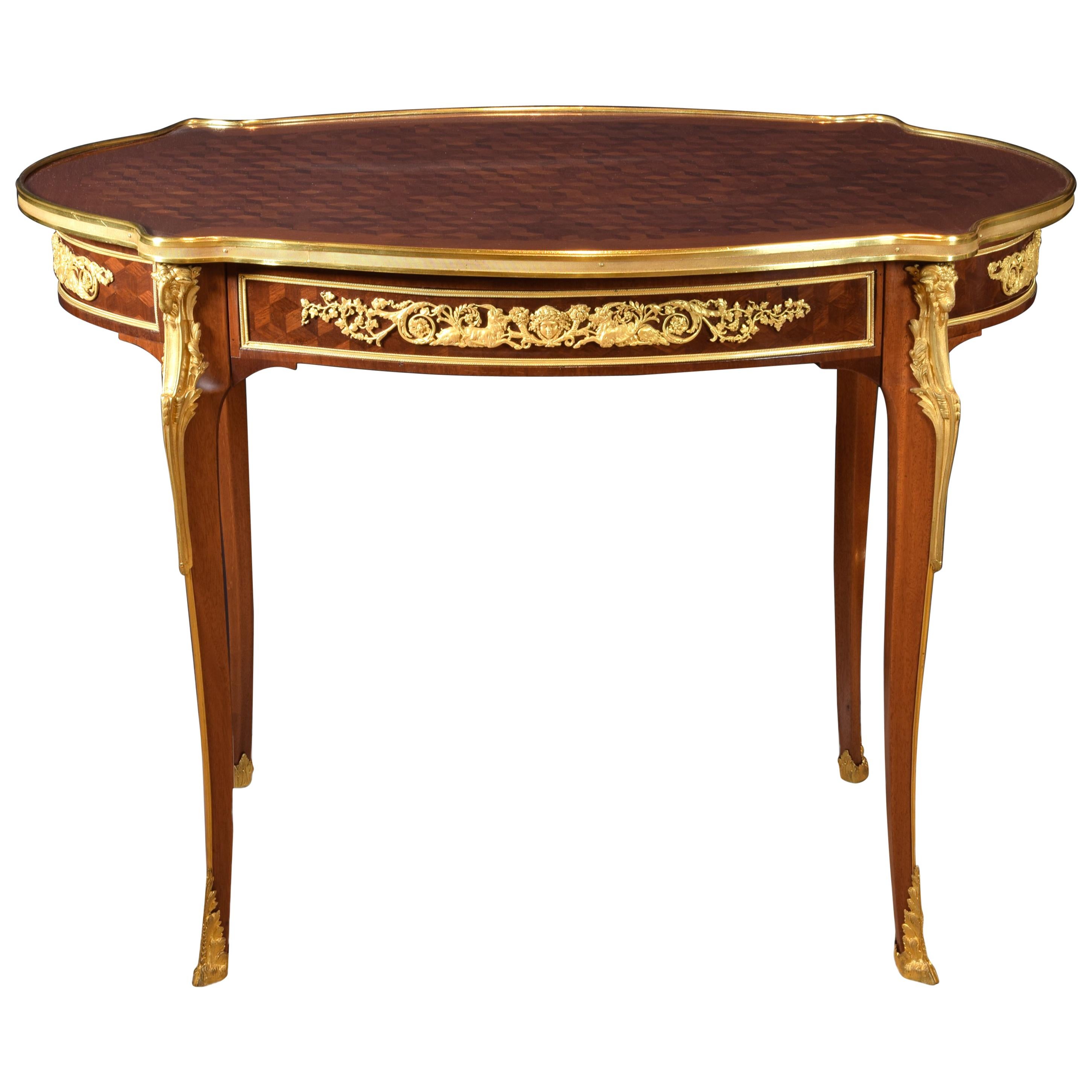 Louis XVI Style table. After A. Weisweiler, End 19th Century