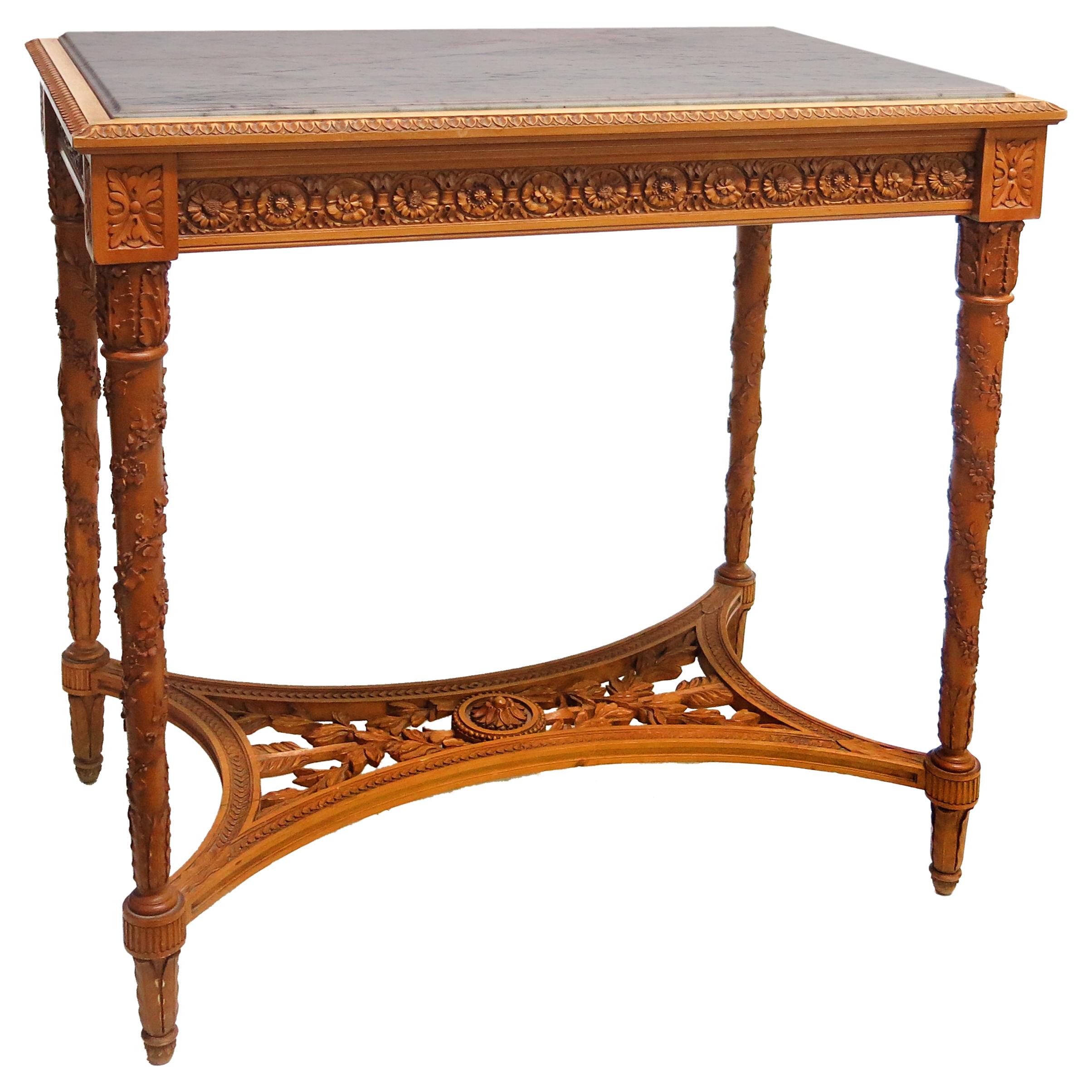 Louis XVI Style Table in Lemon Tree by Honoré Dufin, '-1892' For Sale