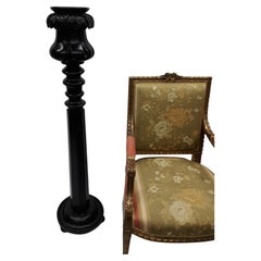 Louis XVI Style Tall Wood Candle Stand Set of 2