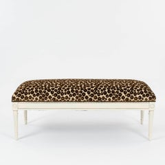 Banc Trocadéro en velours de soie de style Louis XVI