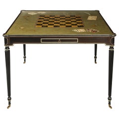 Louis XVI Style Trompe L'oeil Painted Card Table