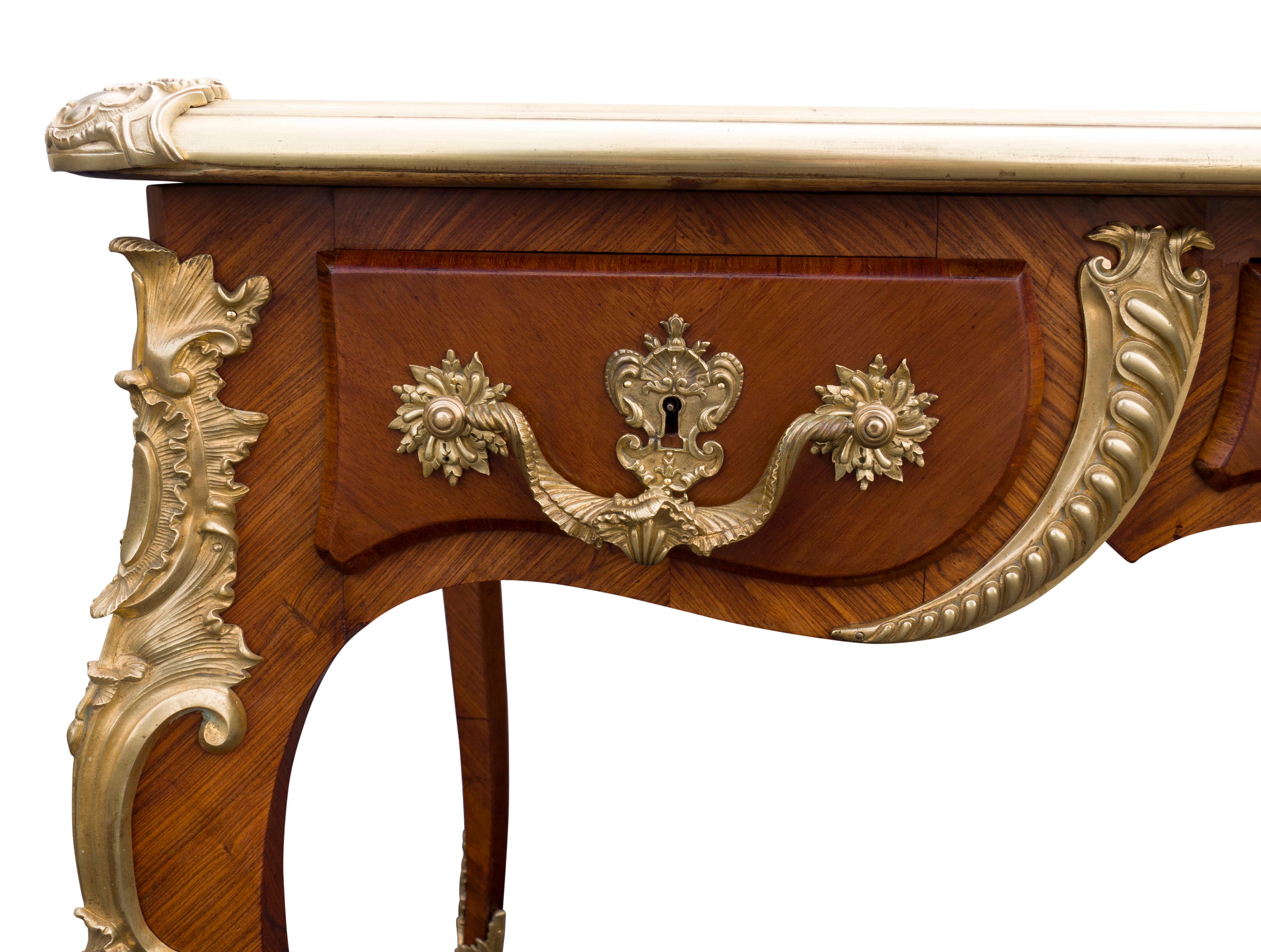 Louis XVI Style Tulipwood Bureau Plat For Sale 4