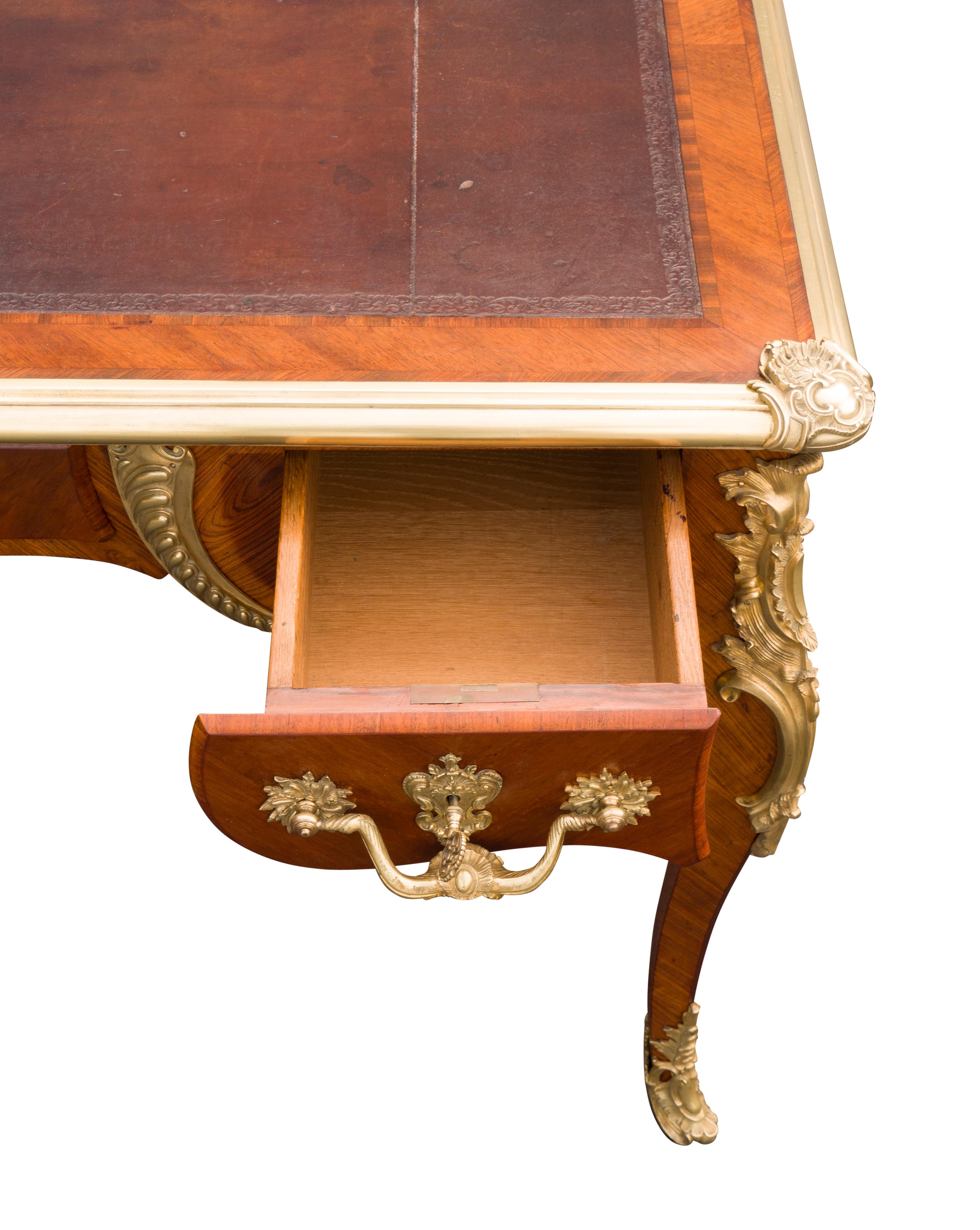 Louis XVI Style Tulipwood Bureau Plat For Sale 11