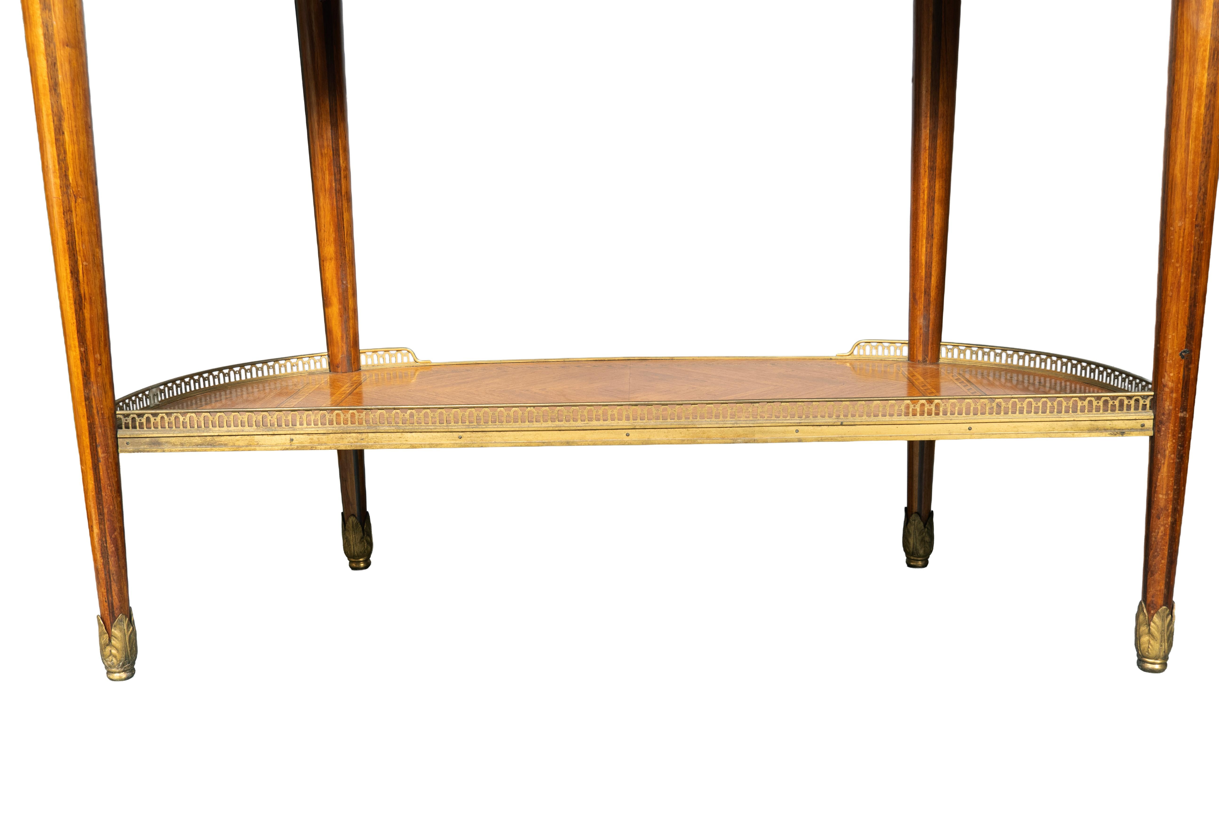 Louis XVI Style Tulipwood Console Desserte For Sale 6