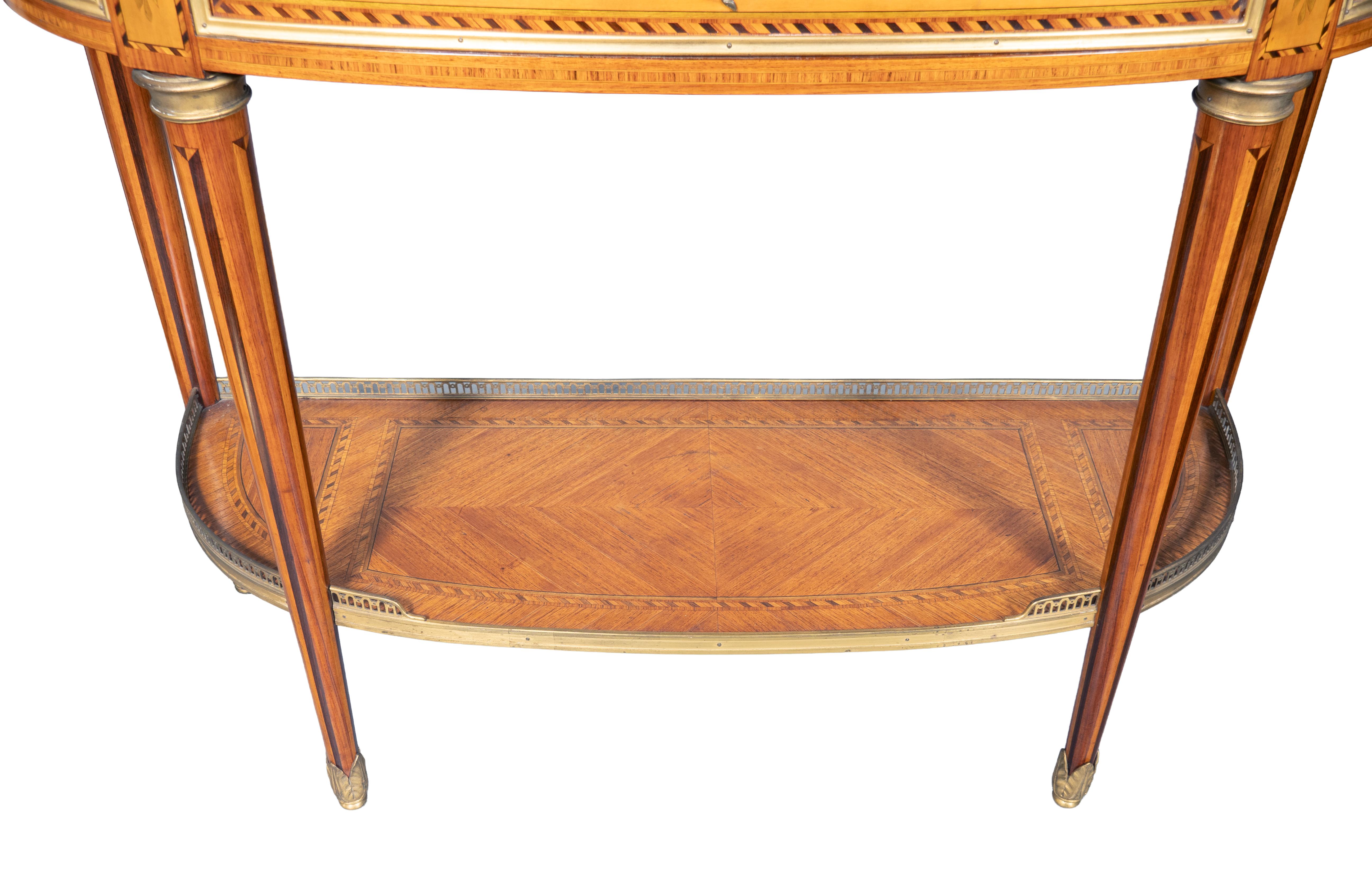 Louis XVI Style Tulipwood Console Desserte For Sale 8