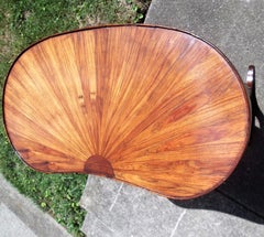 Louis Xvi Style Tulipwood Three-Tiered Desk or Dressing Table with Sunburst Top
