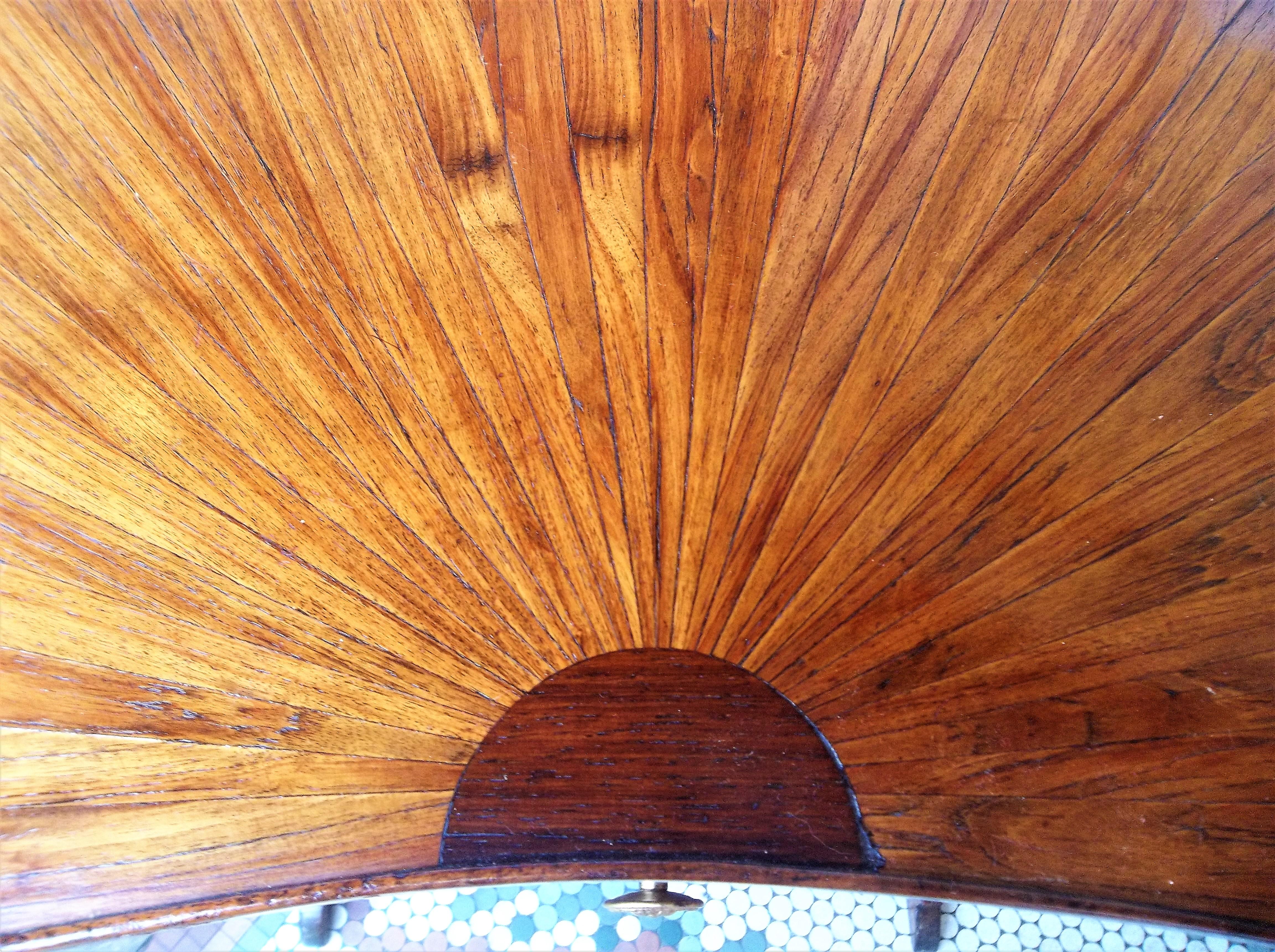 Louis XVI Louis Xvi Style Tulipwood Three-Tiered Desk or Dressing Table with Sunburst Top