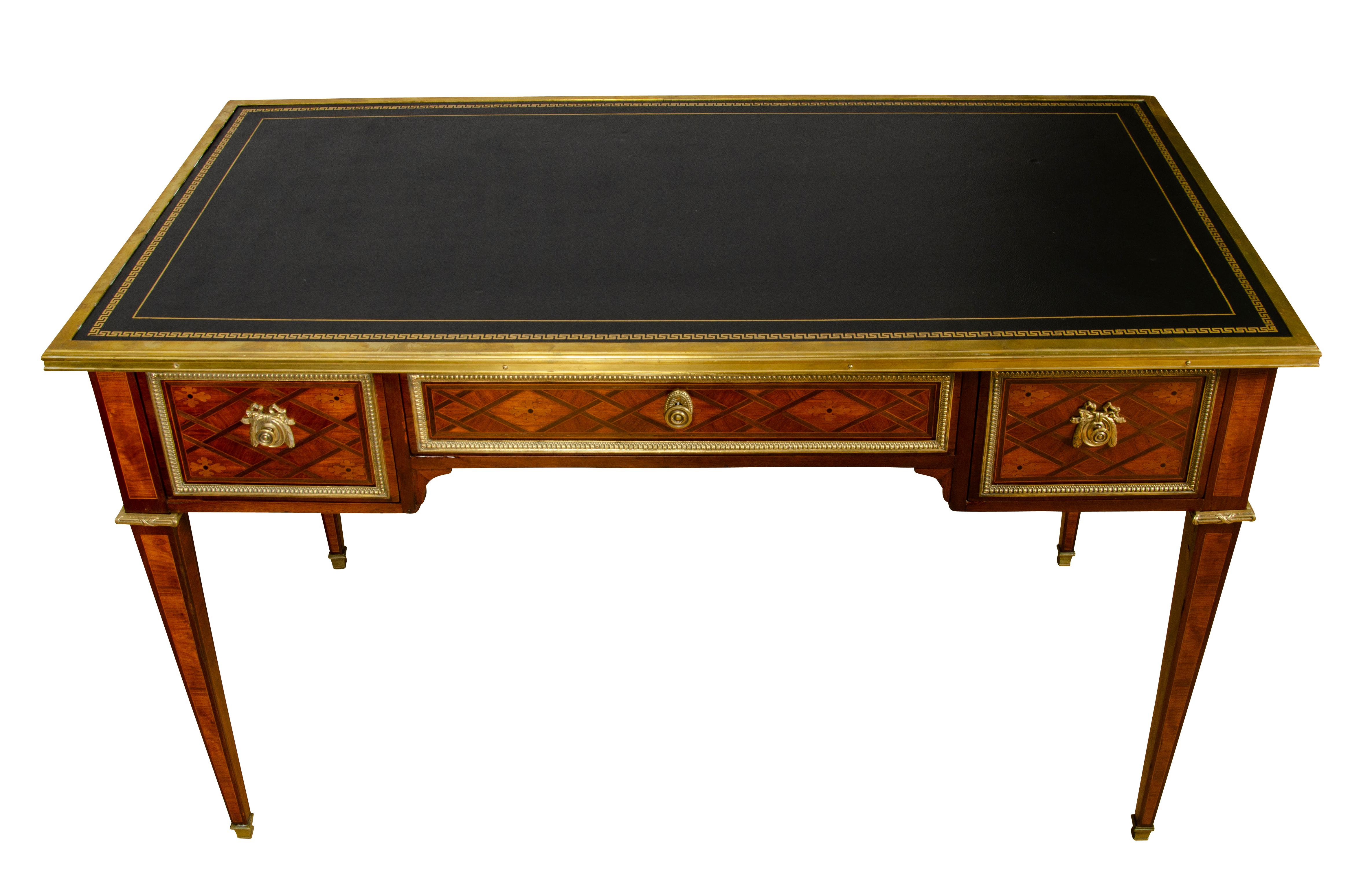 Schreibtisch aus Tulpenholz im Louis-XVI-Stil im Angebot 7