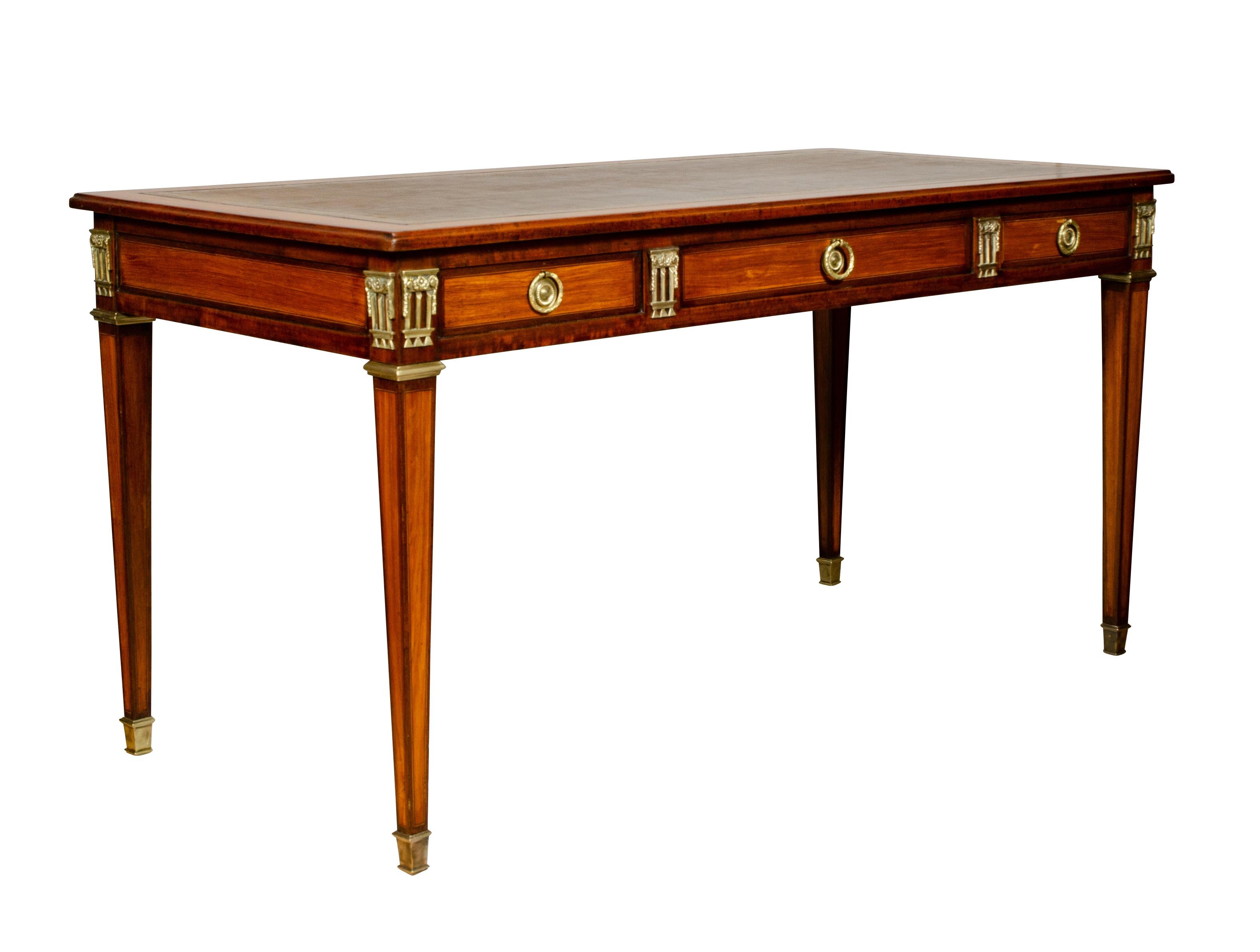 Louis XVI Style Tulipwood Writing Table 2