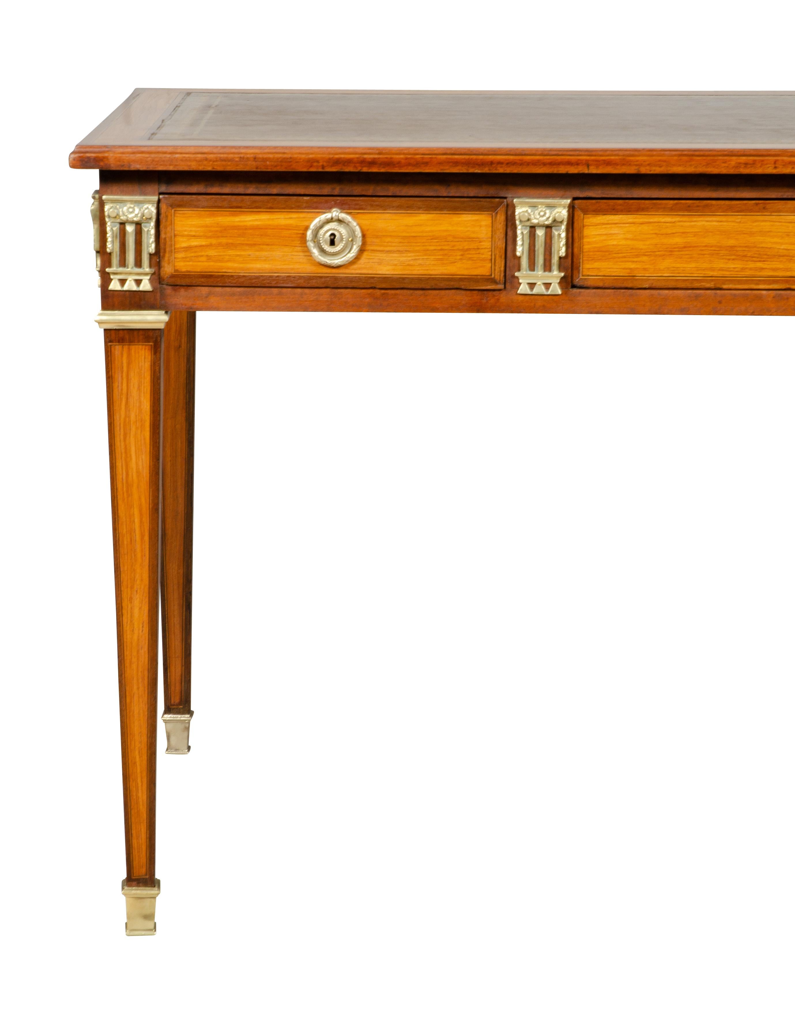 Louis XVI Style Tulipwood Writing Table 4