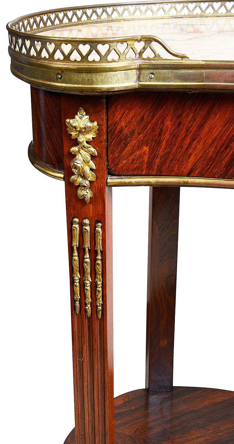 Louis XIV Louis XVI style Two tier side table 19th Century For Sale