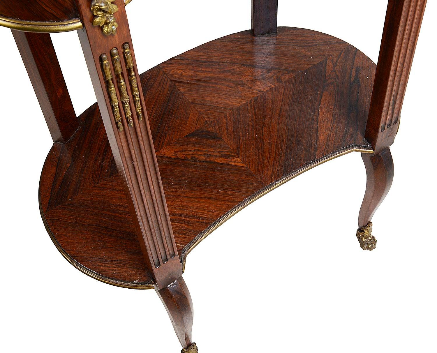 Louis XVI style Two tier side table 19th Century In Good Condition For Sale In Brighton, Sussex