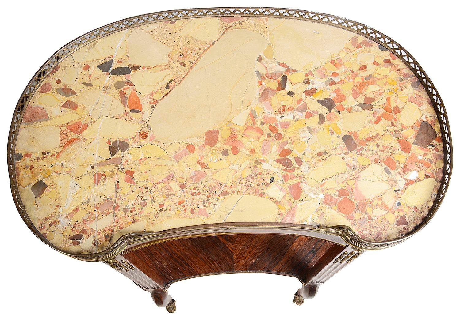 Mahogany Louis XVI style Two tier side table 19th Century For Sale