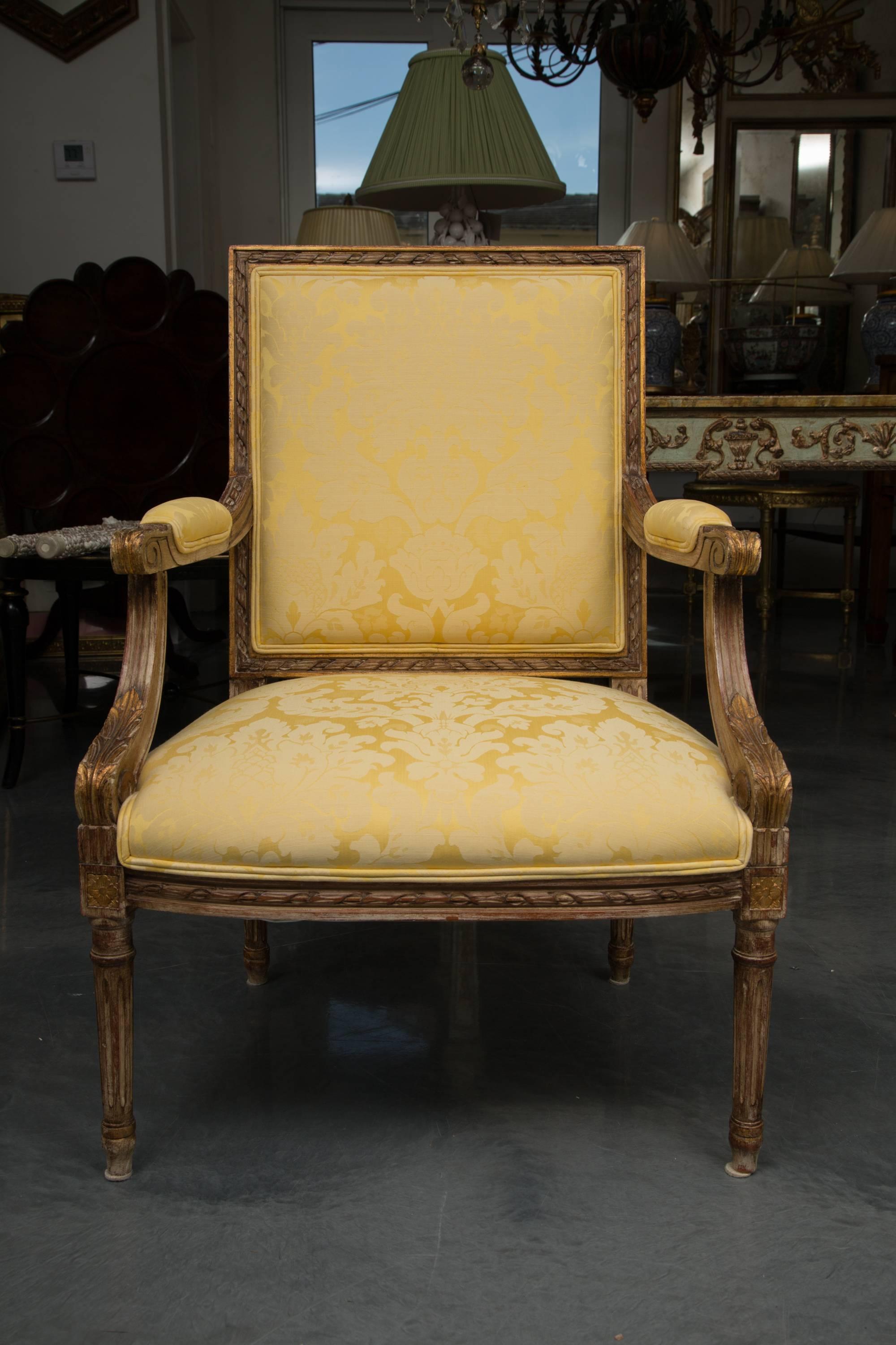 Louis XVI Style Upholstered Armchair 4