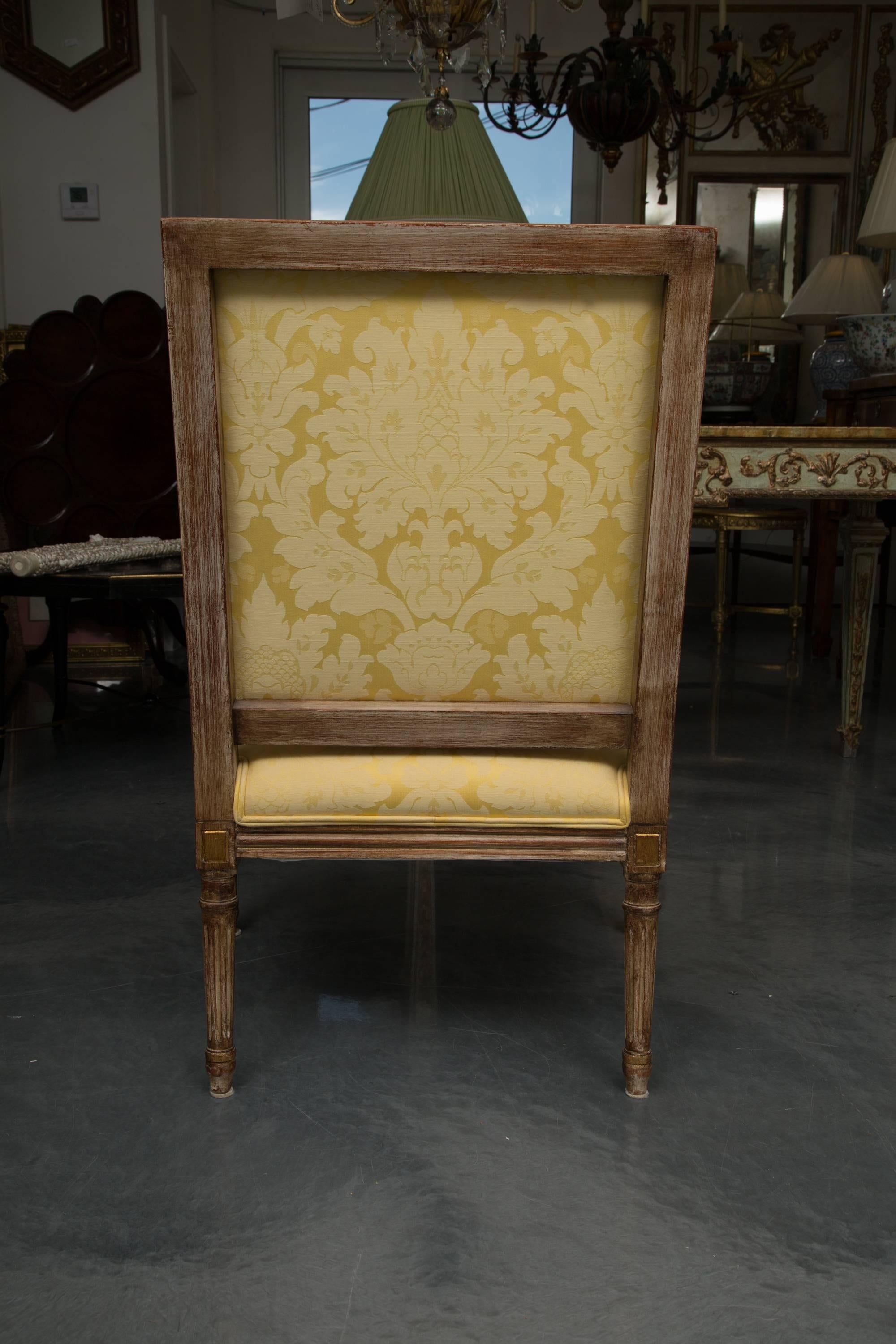 Italian Louis XVI Style Upholstered Armchair