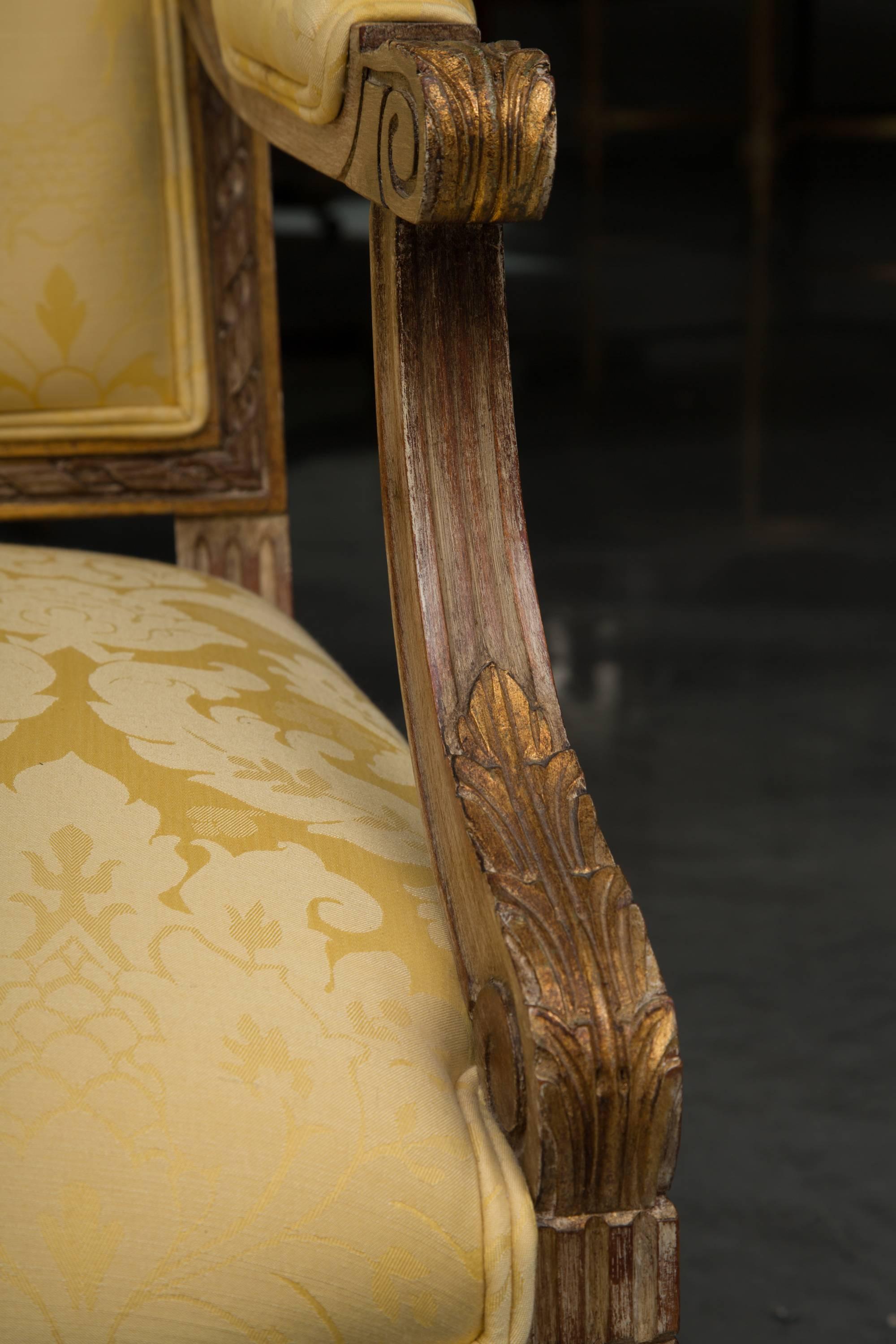 20th Century Louis XVI Style Upholstered Armchair