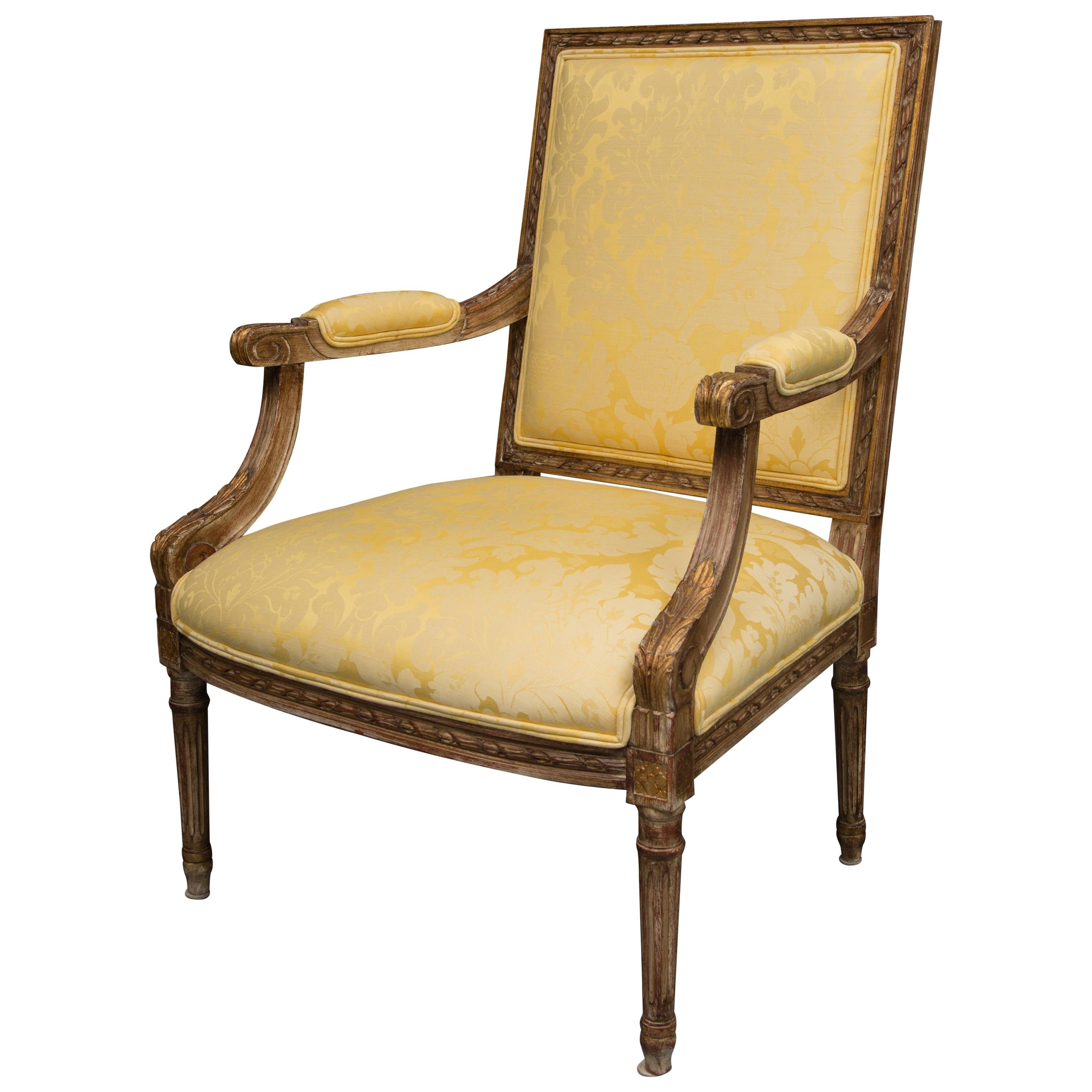 Louis XVI Style Upholstered Armchair