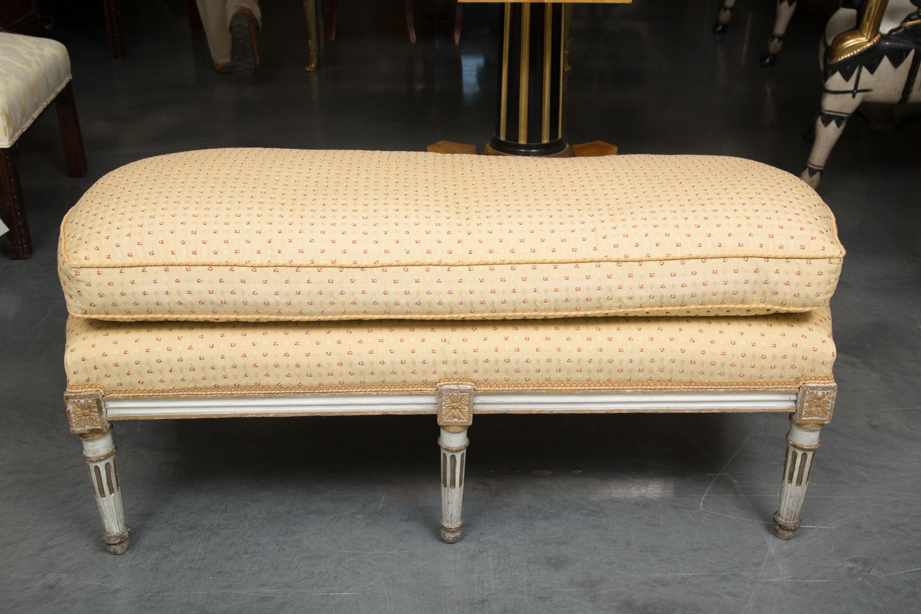 Upholstery Louis XVI Style Upholstered Bench