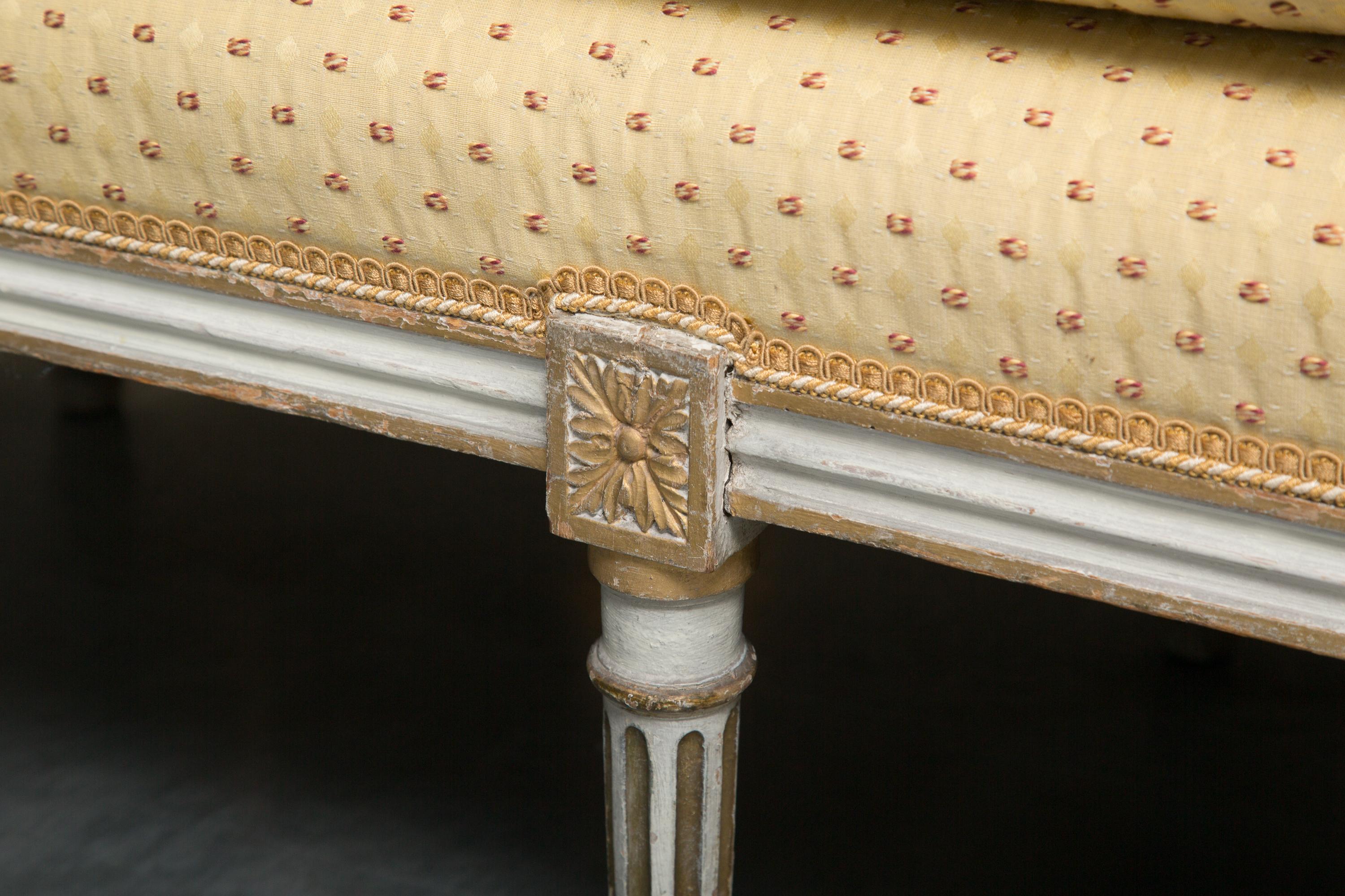 19th Century Louis XVI Style Upholstered Bench