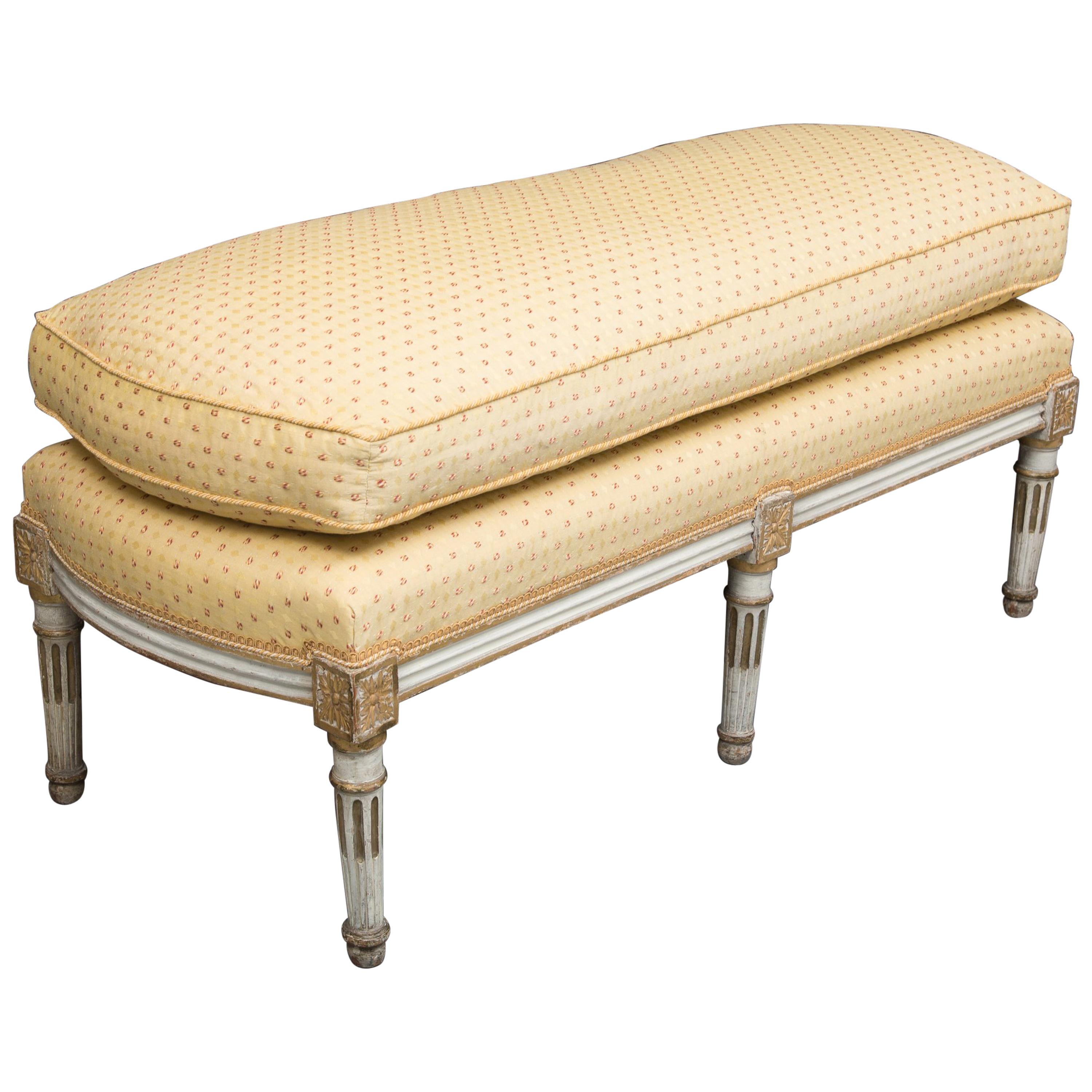 Louis XVI Style Upholstered Bench