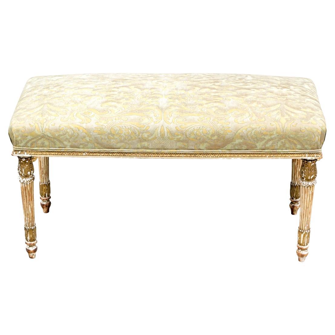 Louis XVI Style Upholstered Bench