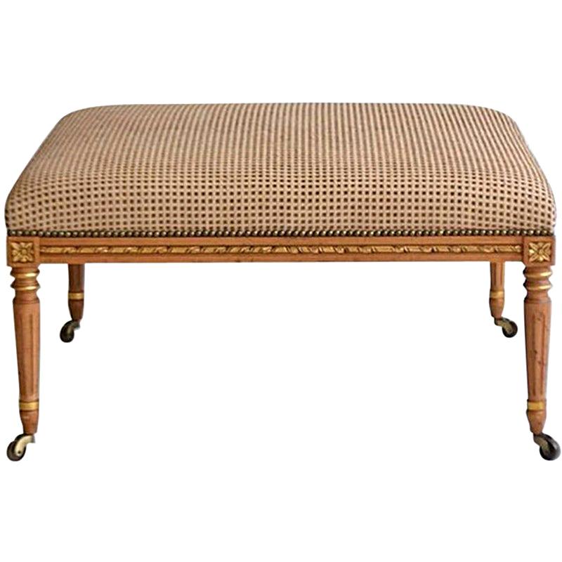 Louis XVI Style Upholstered Bench or Cocktail Table For Sale