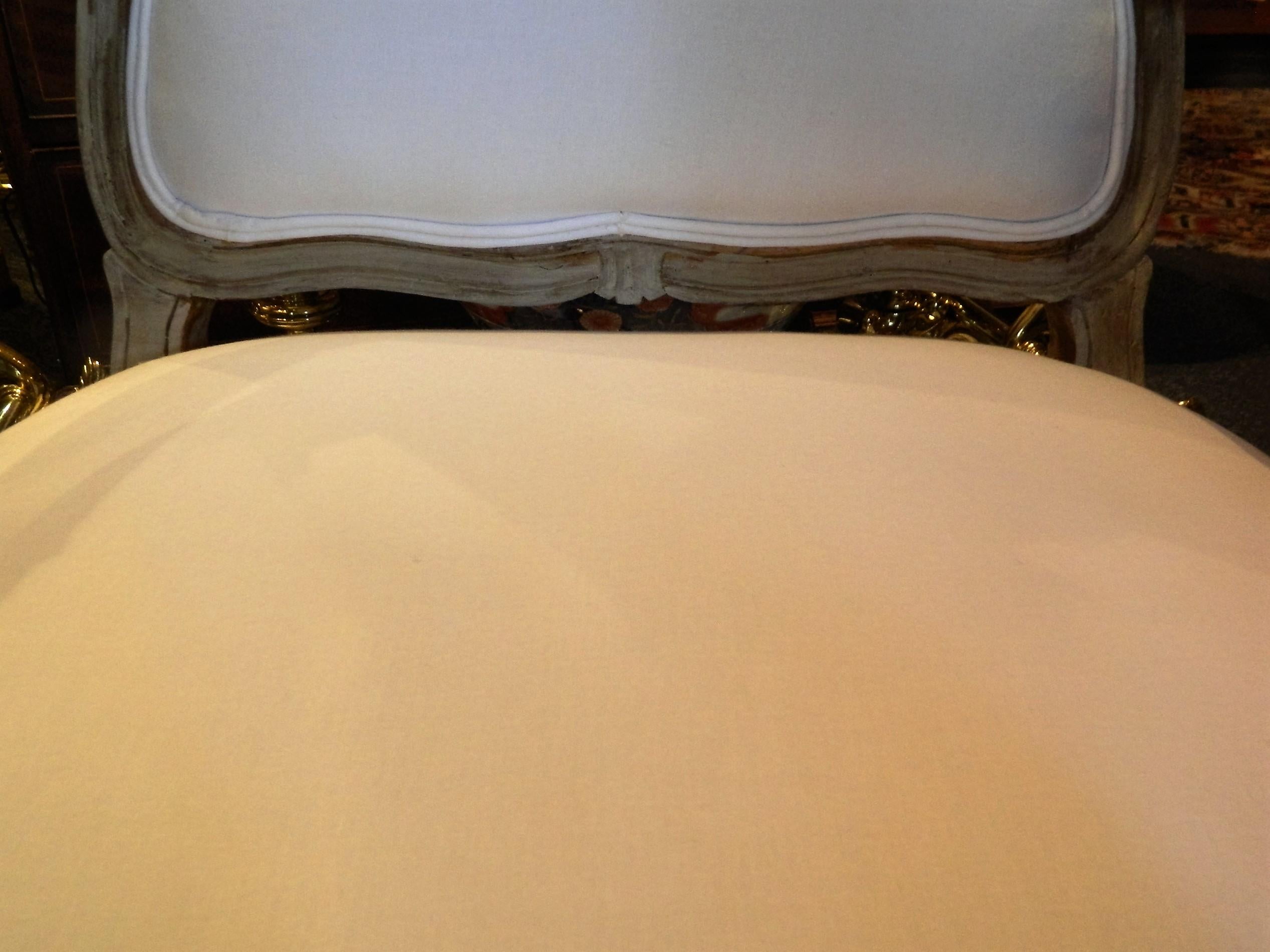 Offener gepolsterter Sessel im Louis-XVI.-Stil, frühes 20. Jahrhundert im Angebot 1