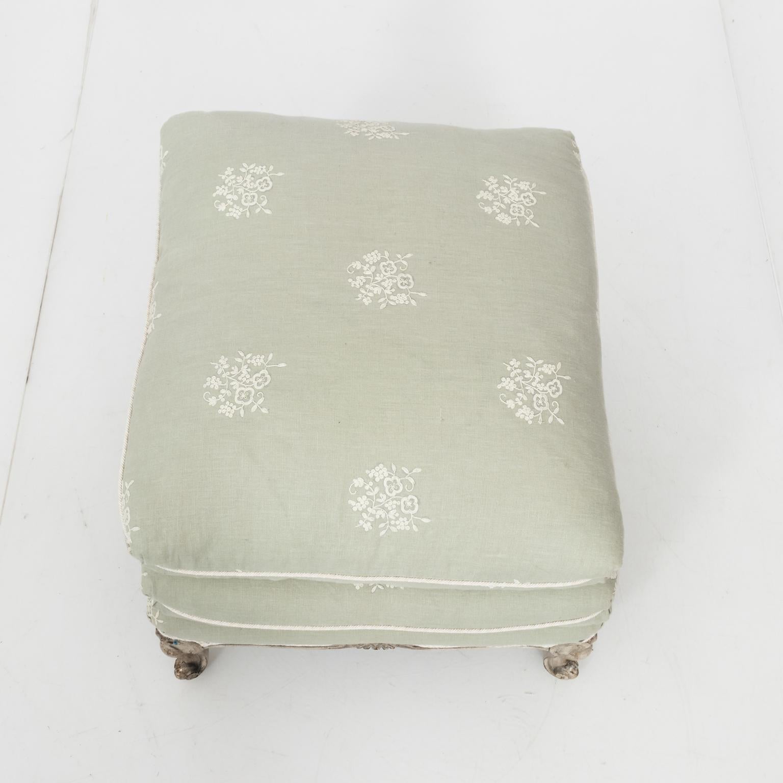 20th Century Louis XVI Style Upholstered Ottoman