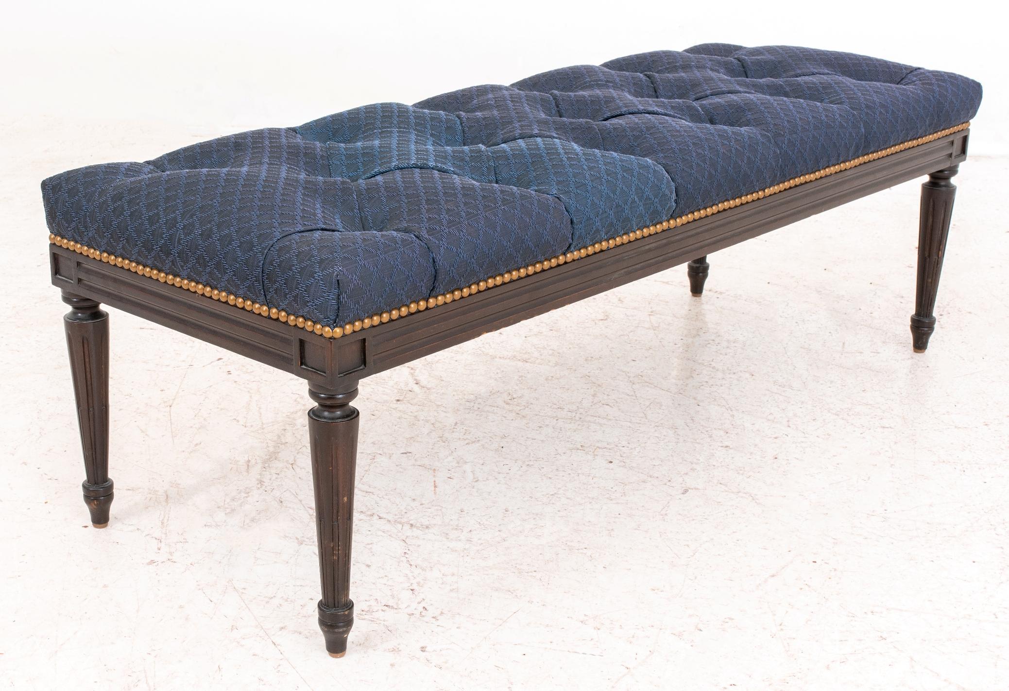 Fabric Louis XVI Style Upholstered Ottoman