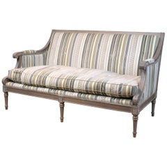 Louis XVI Style Upholstered Sofa or Bench