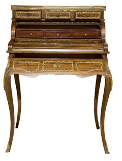 Louis XVI Style Vernis-Martin Bonheur de Jour Ladies Desk with cabriole legs