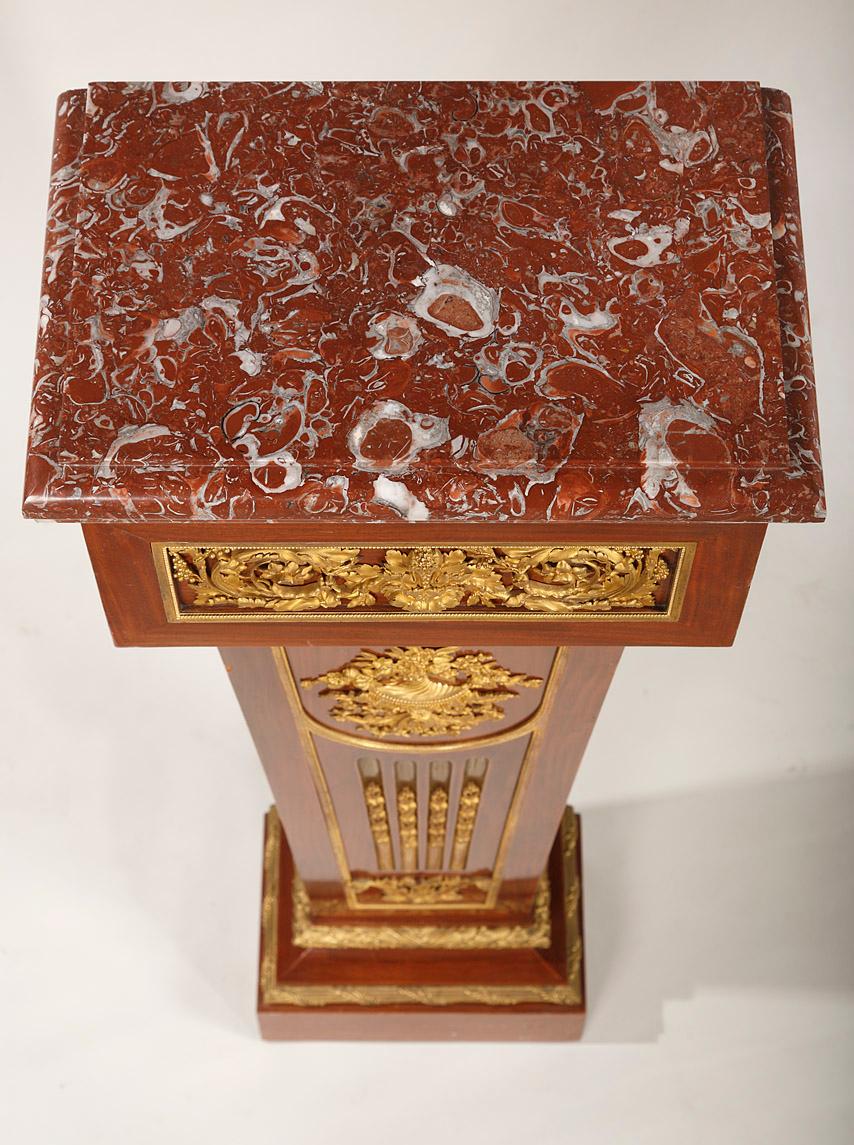 Marble Louis XVI Style Wall-Side Pedestal, France, Circa 1880 For Sale