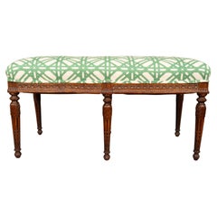 Louis XVI Style Walnut Bench