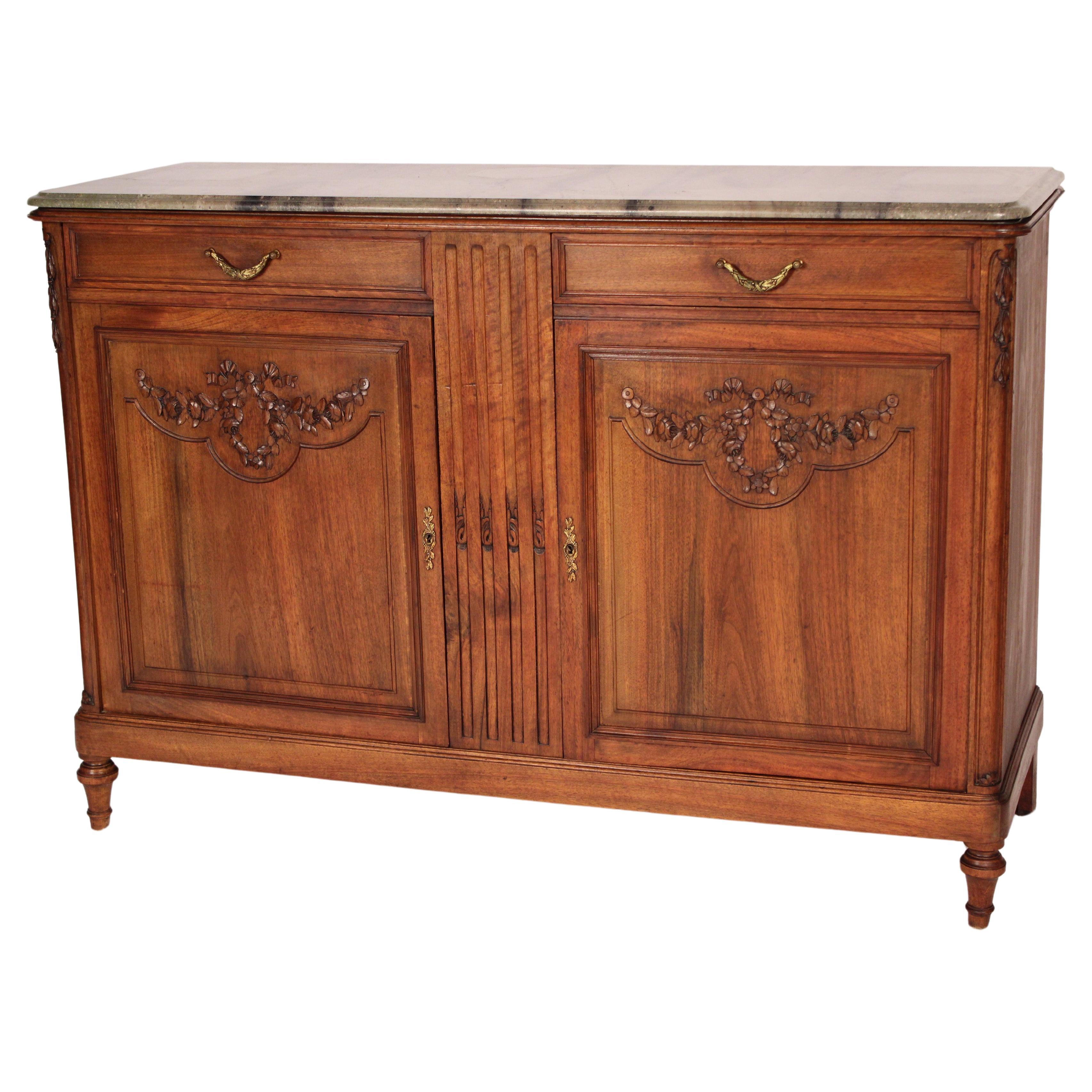 Louis XVI Style Walnut Buffet