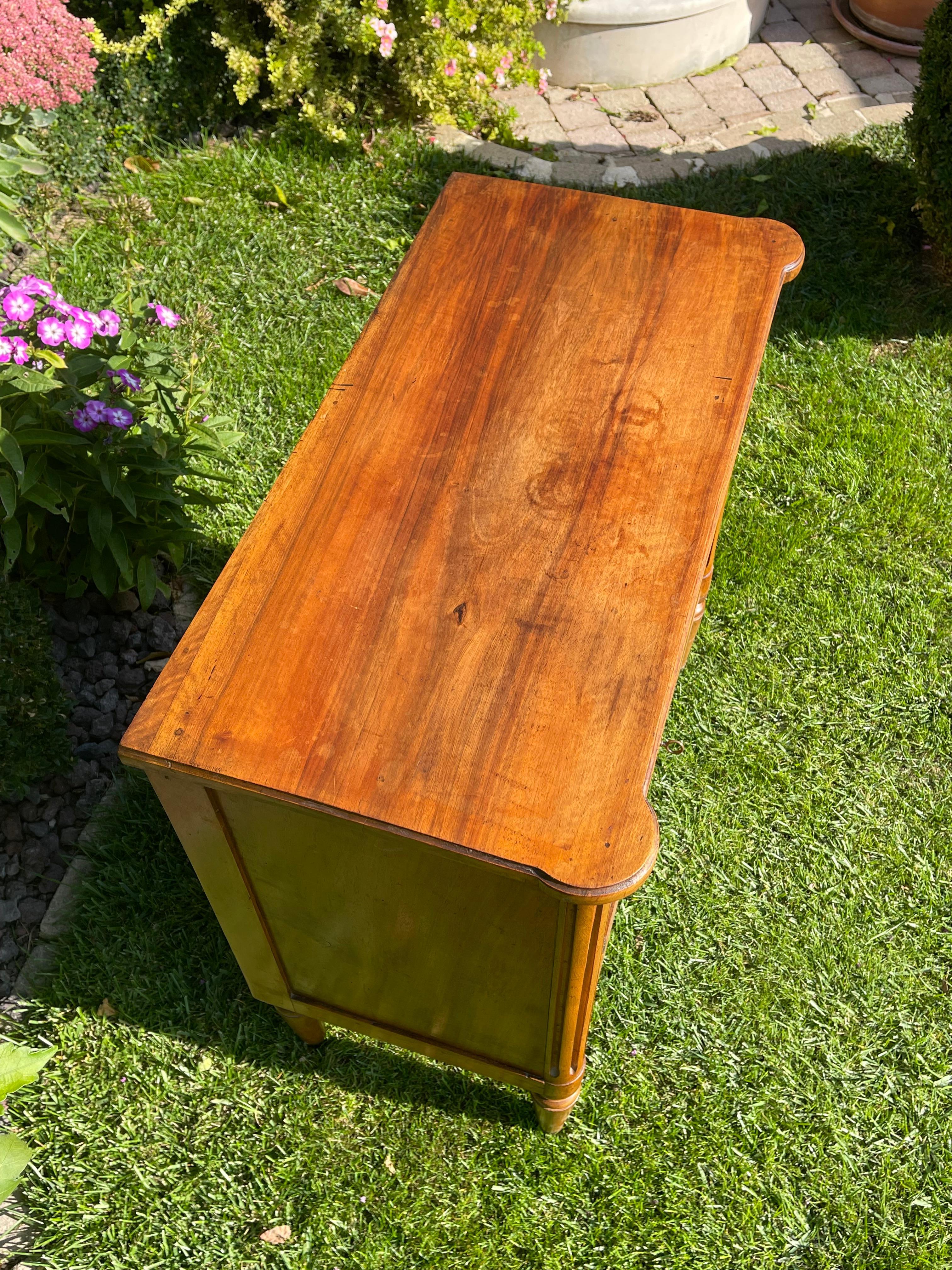 Cassettiera in noce in stile Luigi XVI in vendita 2