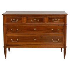 Louis XVI–Style Walnut Chest of Drawers, France, Early 19th Century