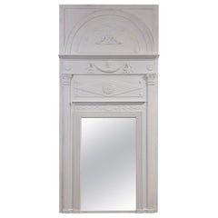 Espejo Trumeau Estilo Luis XVI Pintado de Blanco